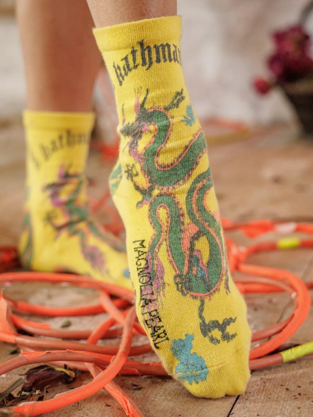 MAGNOLIA PEARl 🌸 Kathmandu Dragon Socks NWT 🔥LIMITED🔥